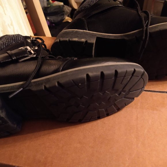 Nautica Black leather like boots Size 8.5 - Picture 4 of 6